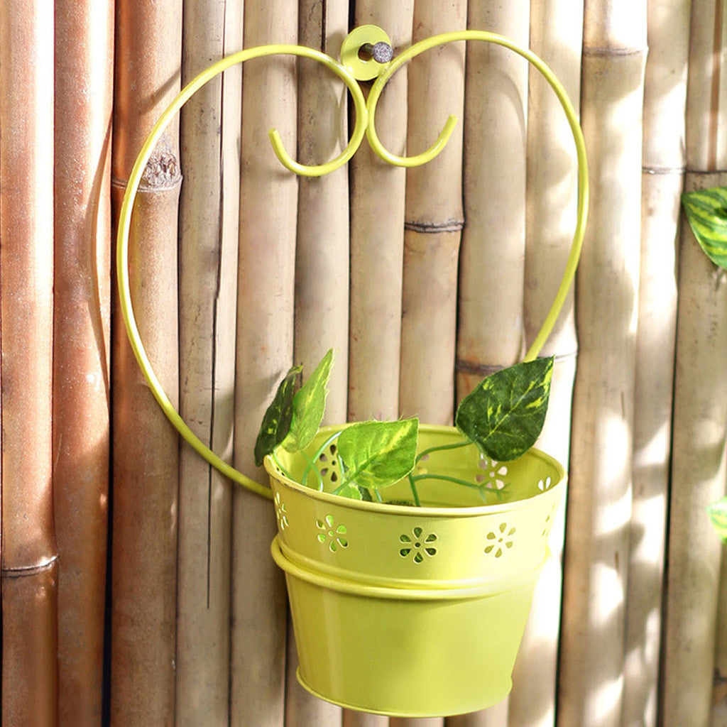 Wall Mounted Decorative Yellow Planter