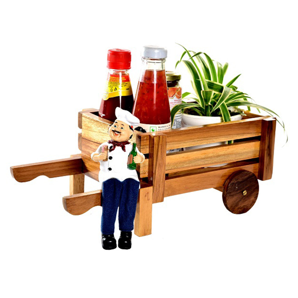 Wooden Cart Planter - myBageecha